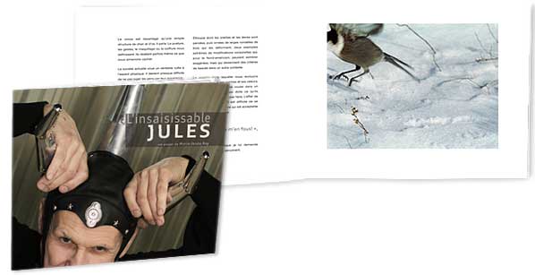 Livre publié sous forme de micro-édition sur le projet photo L'insaisissable Jules de l'artiste Marie J. Roy